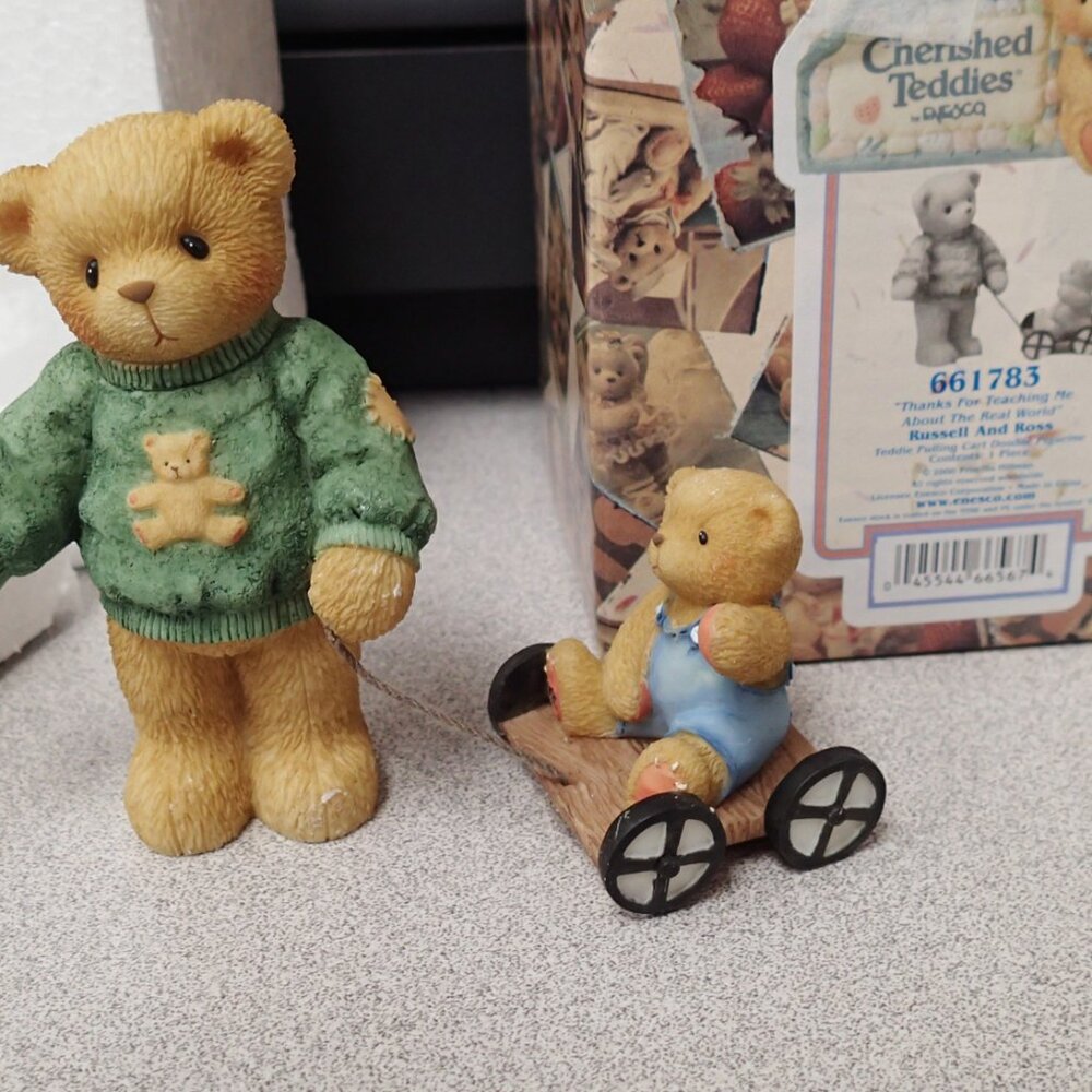 Cherished Teddies "Thanks for Teaching M About the Real World" Russell and Ross